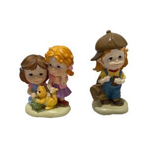 Tender Times Vintage Figurines 2 Piece Set Multicolor Ceramic Nic-Nac